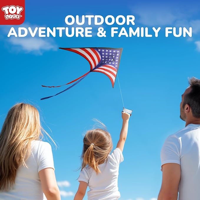 TOY Life 48.4'' Large Kites Easy to Fly for Kids Adults with 328.1 FT String, Beach Kite Outdoor Game Outside Toys Activity Summer Toys for Kids