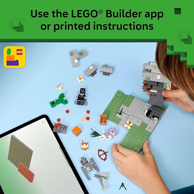 LEGO Minecraft The Pale Garden Building & Pretend Play Toy for Boys & Girls - Video Game Playset & Toy Figures for Kids, Ages 7+ - W/Mothman & Creeper Minifigures - Gift Idea for Birthdays - 21586