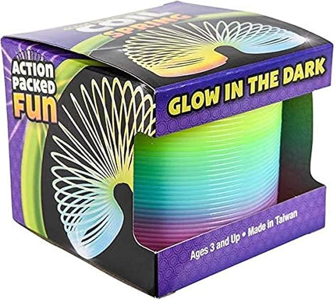 Rhode Island Novelty 80mm Glow in Dark Magic Coil Spng Pack of 10