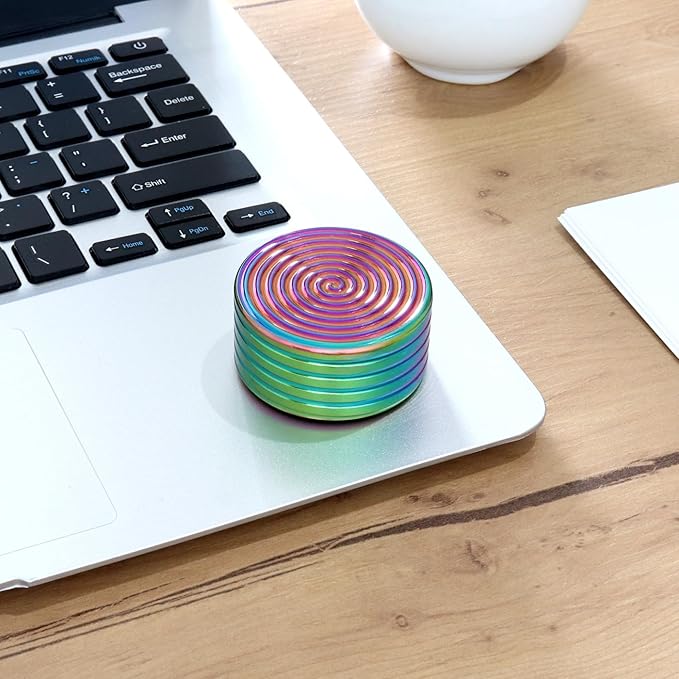 Kinetic Spinning Desk Toys, Fidgets for Anxiety and Stress for Adult Teen Cool-Stuff, Party Gifts for Christmas & Halloween (Cylindrical)