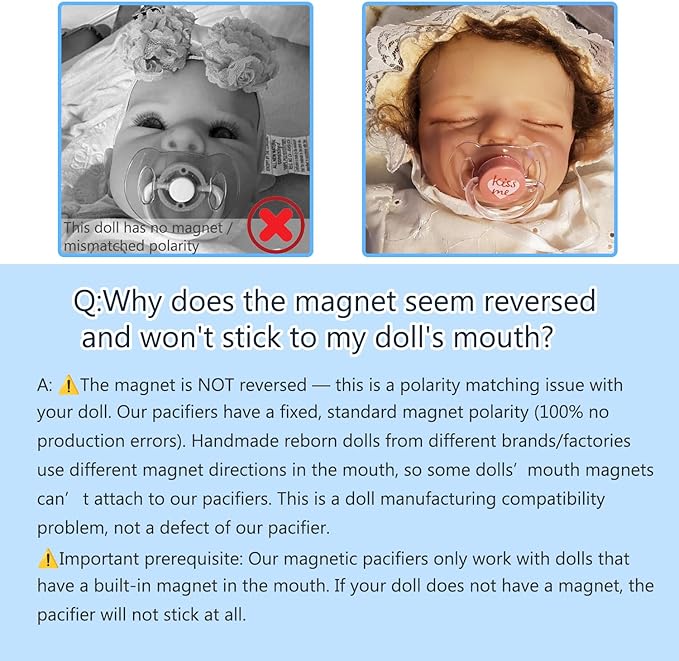 Reborn Baby Doll Accessories Boy,Magnetic Pacifier Set for Reborn Dolls Boy,-Blue 3-Piece,Realistic Newborn Baby Accessories for Kids Gift.