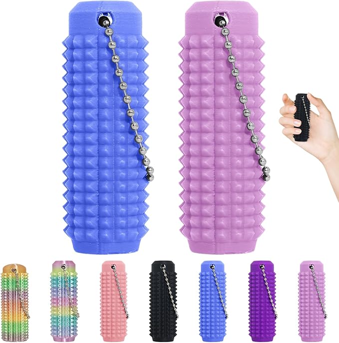 Little Ouchies Fidget Toys,Pain Stim Fidget Toy Reduce Stress for Adults,Anxiety Relief Pain Stim,Spiky Fidget Keychain for Anxiety and Stress Reduction,Novelty Gifts for Friends 6PCS