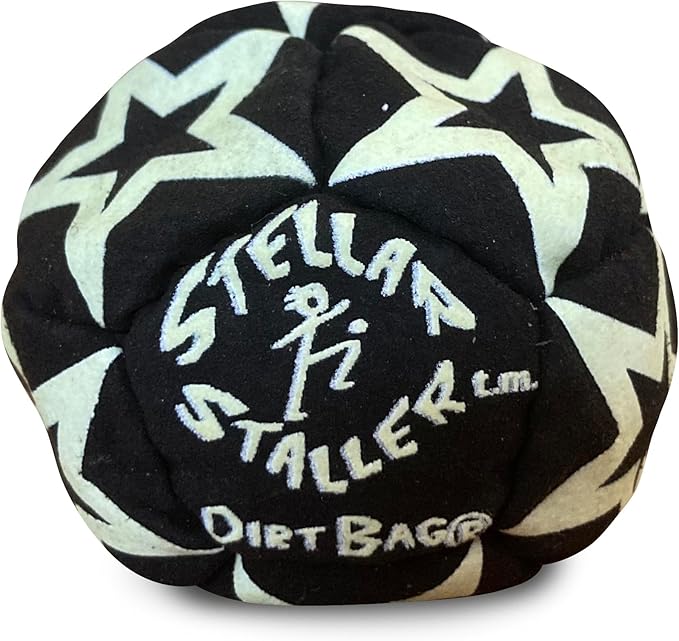 DIRTBAG All Star Footbag 3 Pack with Pouch, 100% Handmade, Premium Quality, Bright Vivid Colors, Signature Carry Bag