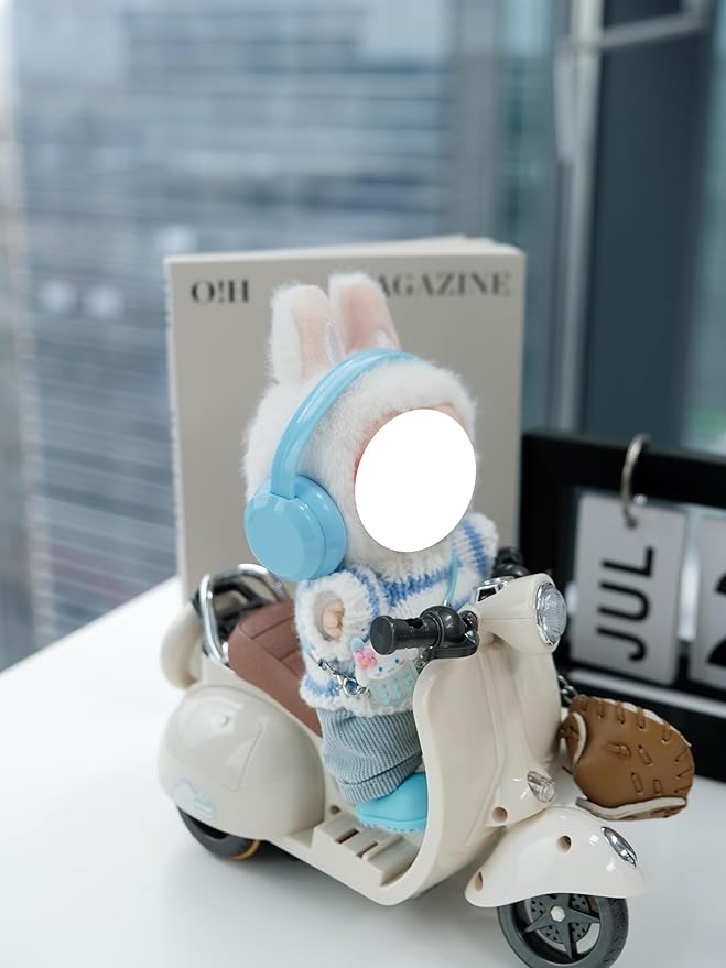Clothes for 17cm Doll, 5 pcs Set Doll's Outfits Luxury Dress Shirt Pants Headset Shoes Accessories Fashion Stylish Adorable Dolls Clothes (No Doll) (Cloud Blue)