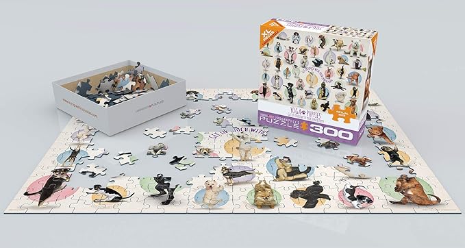 EuroGraphics Yoga Puppies 300-Piece Puzzle (Small Box), Multi