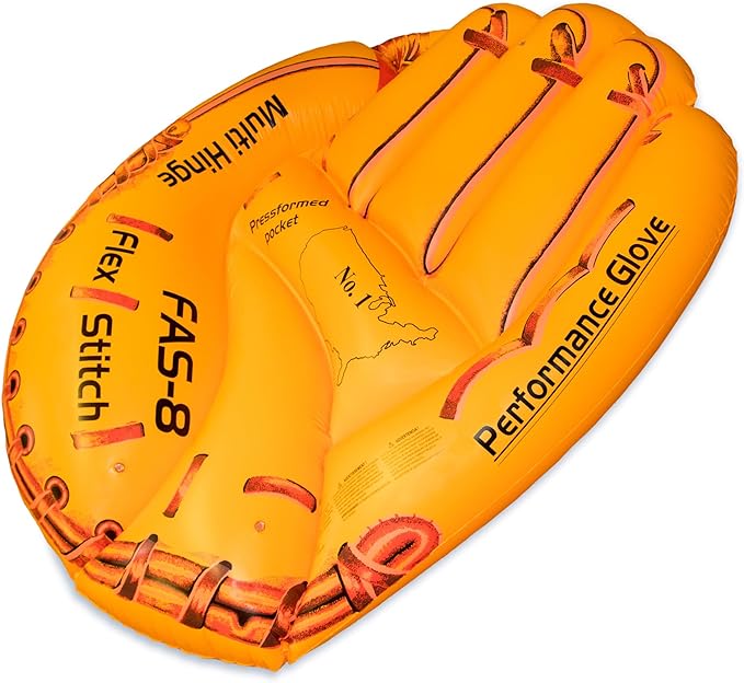 Swimline Giant Inflatable Baseball Glove Pool Float , Brown, 62"/50"/16"