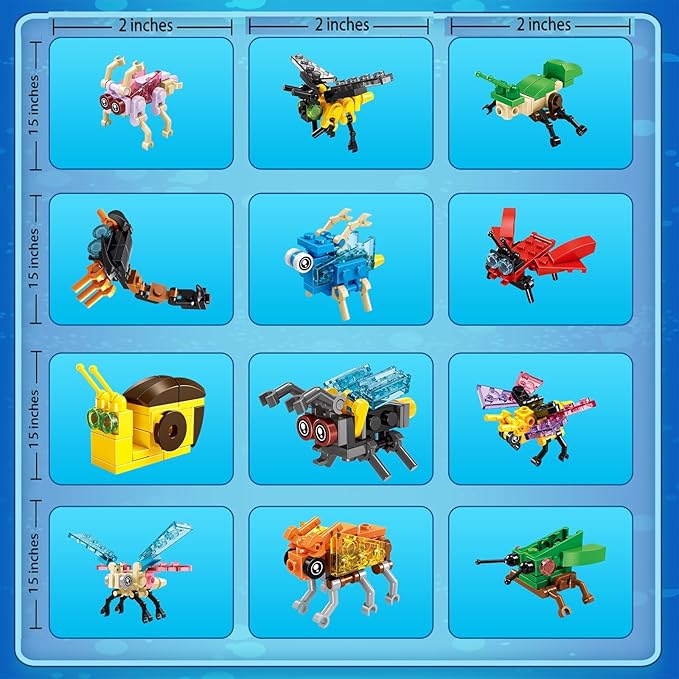 Party Favors for Kids - 24 Pack Animals Building Blocks for Goodie Bags Stocking Stuffers Classroom Prizes Birthday Gifts Toy Building Sets for Kids 6-12yrs