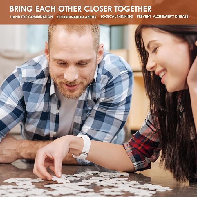 MOMIBOOK 1000 Piece Puzzle for Adults Jigsaw Puzzles of Slow Autumn Days, Painting Image Touch Film Fall Puzzles Challenging Hard Impossible Puzzle Unique Party Christmas Birthday Gifts