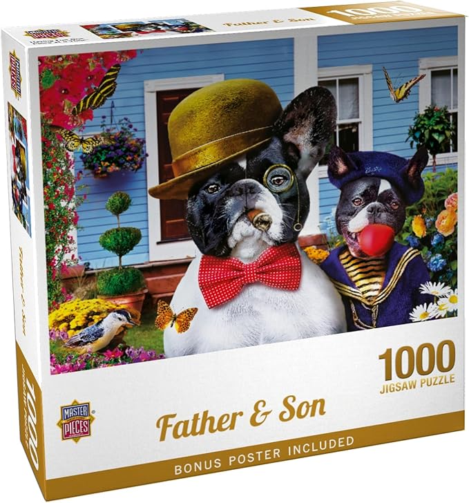 Masterpieces Jigsaw Puzzle 1000 Pieces for Adults & Families - Father & Son - Vibrant Forest Scene - 19.25"x26.63"