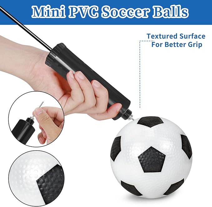 12 Pack Mini Soccer Balls for Kids, 4'' Small Soccer Ball for Pool Beach Garden Sports Game Party Supplies, Inflatable Mini Classics Balls for Indoor Outdoor Games