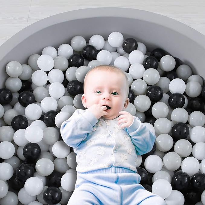 STARBOLO Ball Pit Balls for Toddlers Pack of 100 200 500 - BPA&Phthalate Free Non-Toxic Crush Proof Soft Plastic Balls for 1-5Years Old Toddlers Girl Kids Birthday Pool Playpen Tent Party