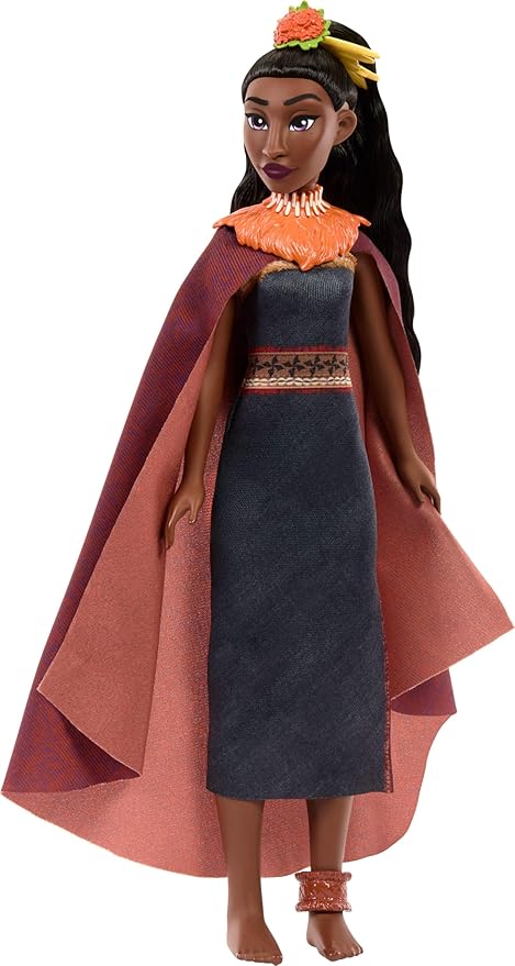 Mattel Disney Moana 2 Matangi Fashion Doll with 3 Accessories, Removable Outfit with Cape, Head Piece, Shoulder Piece & Anklet, Inspired by The Movie