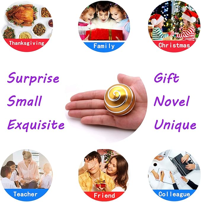 Desk-Fidget-Kinetic-Toys Cool-Gadgets: Cool-Stuff Thing Game Toy for Adult Teen Children Kid, Optical-Illusion Stress Relief Gifts for Man Women Home Office School Christmas Spinning Up 300 Seconds