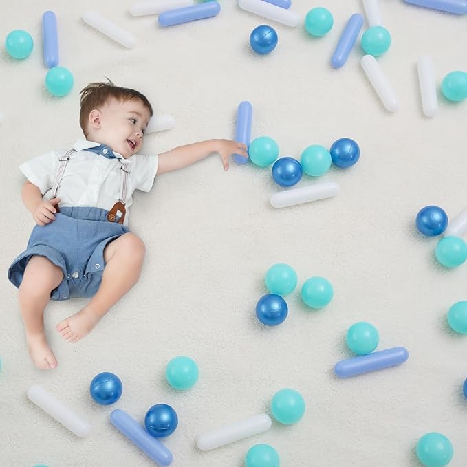 STARBOLO Ball Pit Balls for Kids -Pack of 150 200 500 Colorful Ball Pit Balls Crush Proof Plastic Toy Balls for Toddlers Ball Pit, Ball Pit Play Tent, Baby Pool Water Toys