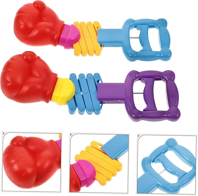 Totority 2pcs Retractable Fist Shooter Prank Toy for Boy Girl Creative Indoor Party Fun Telescopic Spring Trick Toy for Interactive Play and Relaxation