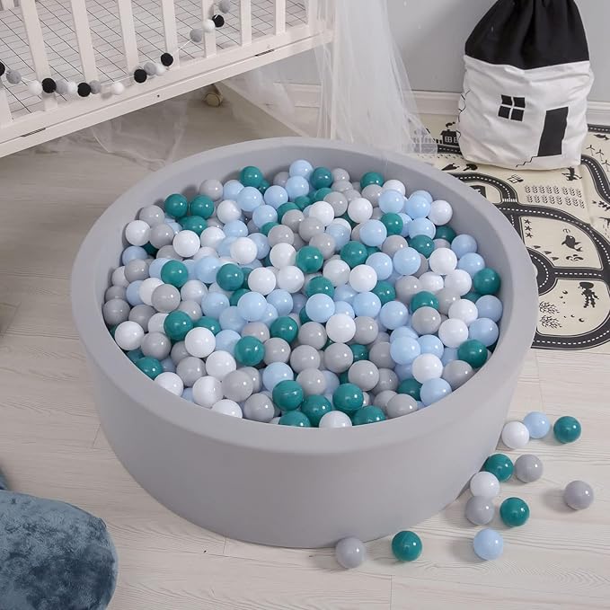 GOGOSO Ball Pits Balls for Toddlers Pack of 50 100 200 Plastics Shape Ball Non-Phthalate Non-BPA Non-Toxic 2.2-Inch Crush Proof Play Balls