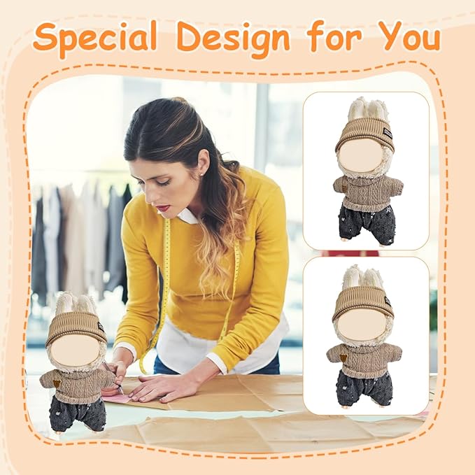 3 Pack Compatible for Labubu Clothes,17cm Doll Clothes Set,Luxury Designer Outfits,Cute Birthday Party Costumes,Valentines Day Gifts for Her Him,Stylish Fashion Wardrobe Accessories for 17cm Dolls