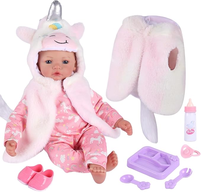 BABESIDE Baby Dolls, 17inch Large Realistic Cute Soft Body Baby Doll Real Life Baby Dolls with Accessories for 3+ Year Old Girls Gifts, Pretend Play, Collection