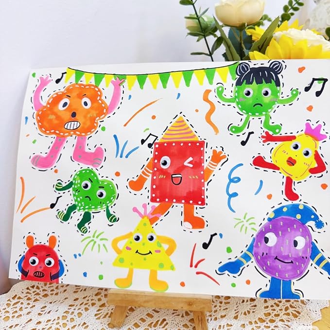 CYLHCM 381PCS DIY Paint Making Kit, Art Craft Set, Creative DIY Make Your Own Pompoms Wiggle Googly Eyes Twisting Stick Story Characters Party Supplies Gift for Girls Boys Father Mother All Holidays