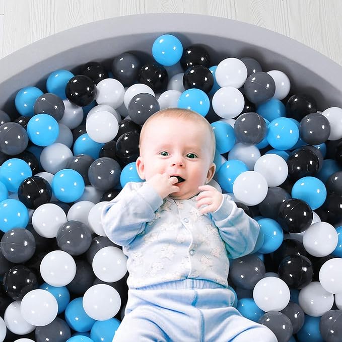 STARBOLO Ball Pit Balls for Toddlers Pack of 100 200 500 - BPA&Phthalate Free Non-Toxic Crush Proof Soft Plastic Balls for 1-5Years Old Toddlers Girl Kids Birthday Pool Playpen Tent Party