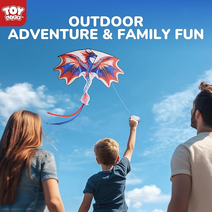 TOY Life 48.4'' Large Kites Easy to Fly for Kids Adults with 328.1 FT String, Beach Kite Outdoor Game Outside Toys Activity Summer Toys for Kids