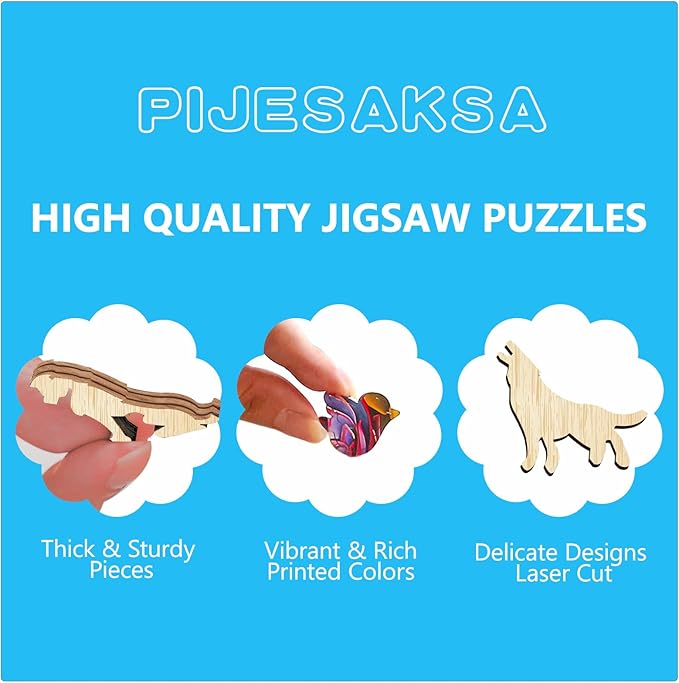 Wooden Puzzles for Adults, Ocean Cup Wood Puzzles Adult, Underwater World Wooden Jigsaw Puzzle for Adults, Unique Shape, Fun Presents for Friends, Wall Art Home Decor(XL-17.3 * 17.3in - 425 pcs)