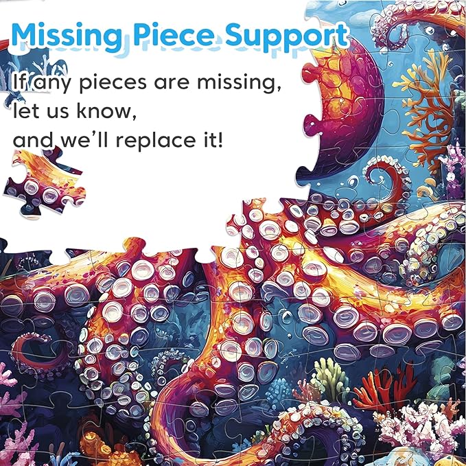 4 Pack 100 Piece Puzzles for Kids Ages 4-8, Large Piece Kids Puzzles Ages 4-6 6-8 8-10, Ocean Theme Jigsaw Puzzle Toys, Educational Family Puzzles Gifts for Boys and Girls