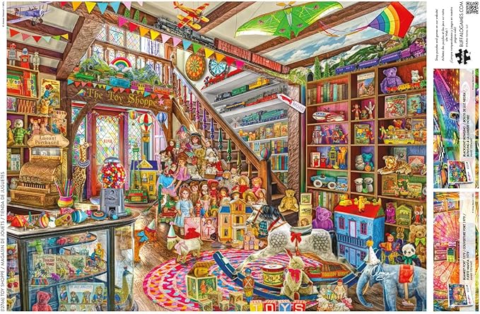 Buffalo Games – Aimee Stewart - Toy Shoppe - 1000 Piece Jigsaw Puzzle - Colorful Puzzles – Precision-Cut Pieces, Beautiful Artwork, and Hours of Relaxing Fun