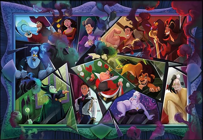 Ceaco – 2000 Piece Disney Silver Select Villains Jigsaw Puzzle – Relaxing and Fun Activity for Adults, Pieces