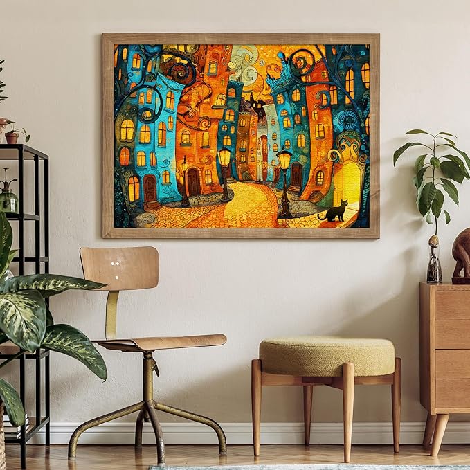 Weird Town Puzzles for Adults 1000 Pieces, Impossible Hard Difficult Challenging Jigsaw Puzzle 1000 Pieces, Christmas Birthday Gifts Home Decor for Adults/Friends/Family
