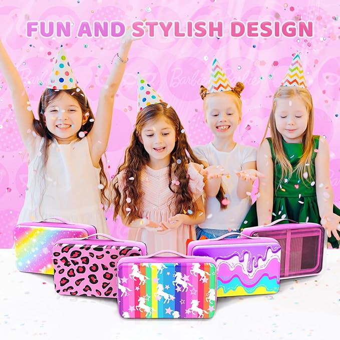 Stylish Travel Case for 12 Inch Fashion Dolls - Storage Solution with Pockets for Doll Accessories - Best for On-The-Go Travel (2-Starlit Sky)