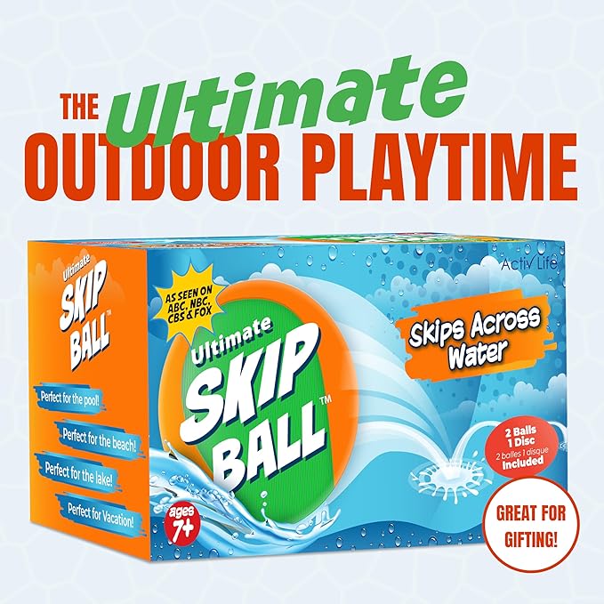 Activ Life The Ultimate Water Skip Balls, Water Bouncing Ball for Swimming Pool, Beach Toys for Friends, Family, Kids and Adults
