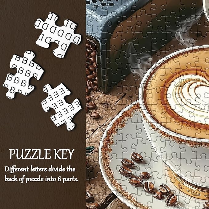 Coffee Food Puzzle for Adults 1000 Pieces, Chocolate Kitchen Jigsaw Puzzle, Baking Bakery Cookie Puzzle