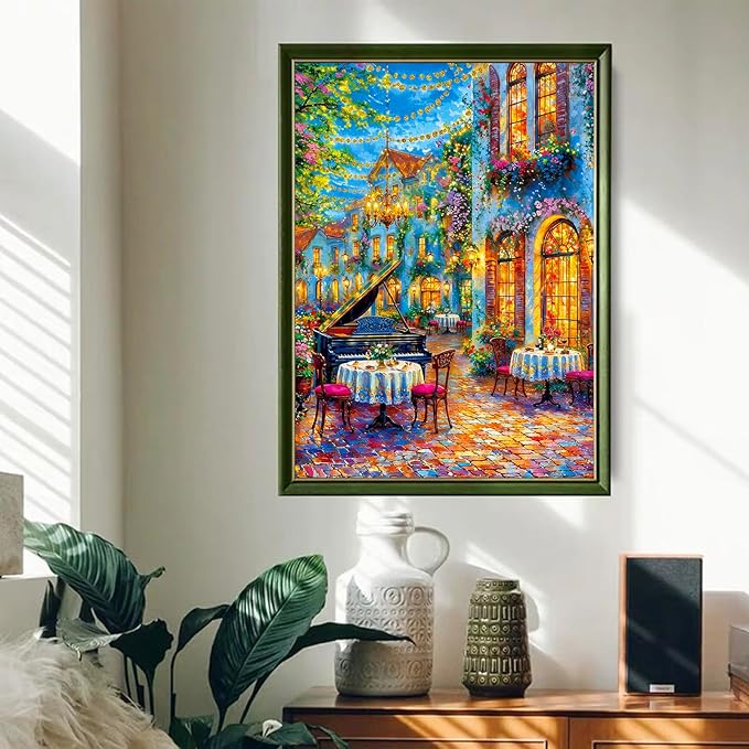ChalzidarJigsaw Puzzles for Adults 1000 Pieces, Impossible Difficult Hard Fun 1000 Piece Jigsaw Puzzles for Adults-1:1 Poster-Romantic Piano