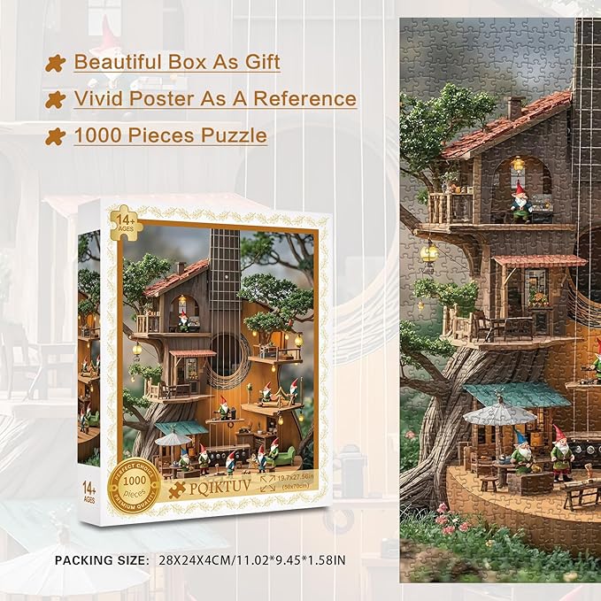 Puzzles for Adults 1000 Pieces Jigsaw Puzzles with Letters on Back Impossible Challenging Puzzle Gifts for Women Men (27.56x19.7 Inch)