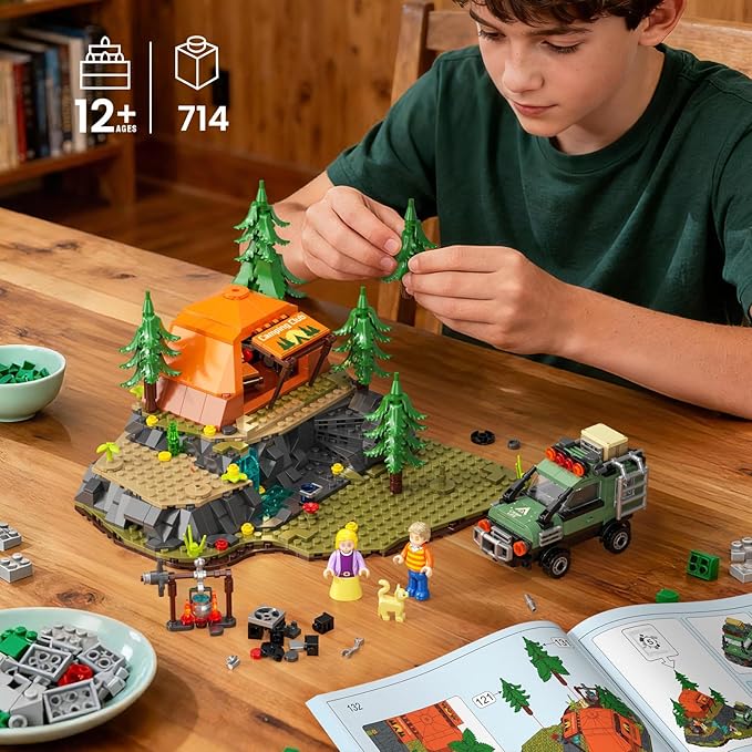 Mountain Camping Building Blocks Set - 677PCS Outdoor Adventure Scene Construction Toy with Tent, Camping Car & Campfire, Desktop Decoration for Kids & Adults, Creative Gift for Camping Lovers