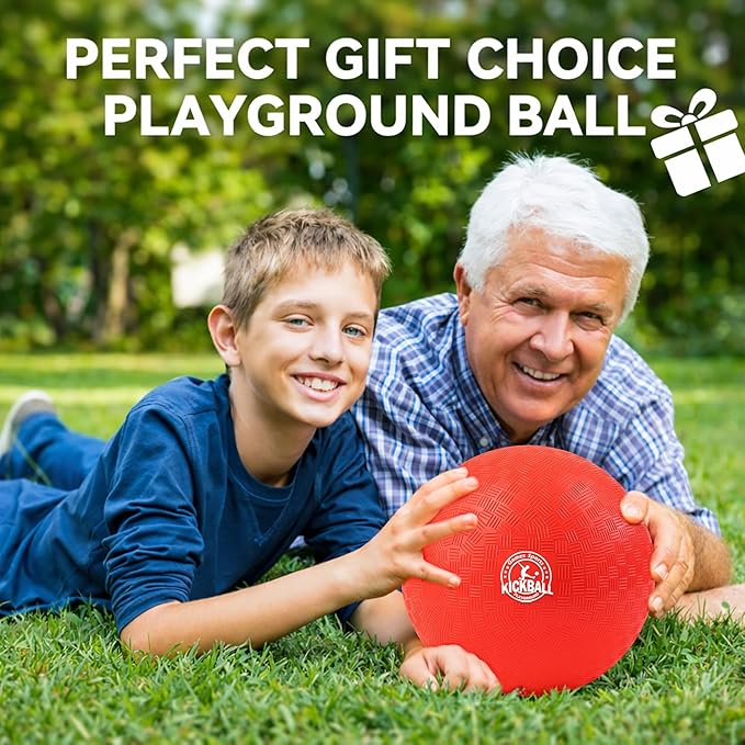 8.5 Inch Kickball Set, Dodgeballs 6 Pack,12 Pack,Playground Balls for Kids&Adults, Bouncy Balls Includes Pump and Storage Bag, Handball for Outdoor & Indoor Games, Boys and Girls Gift with Gift Box