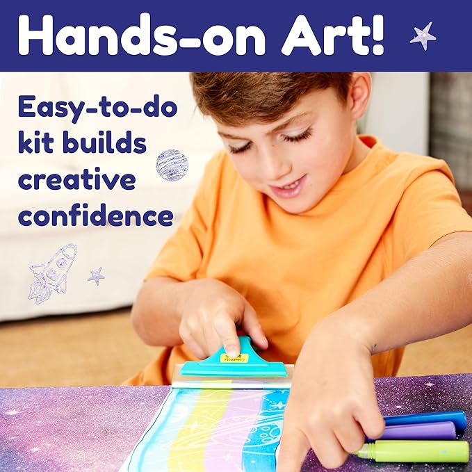 Creativity for Kids Squeegeez Magic Reveal Craft Kit: Outer Space - Craft Activities for Kids, Outer Space Gifts for Girls and Boys (Ages 7+)