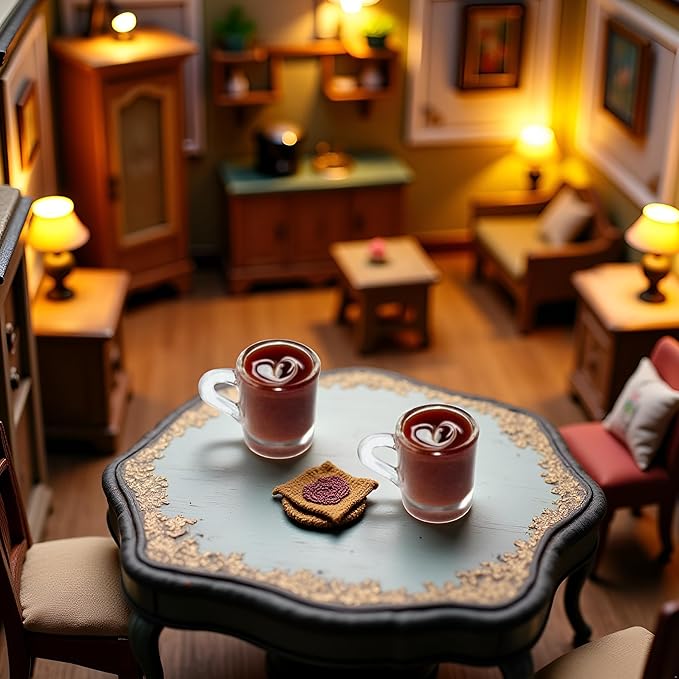 2 Pcs Miniature Coffee Cups Model Dollhouse Ornament Dollhouse Decoration Mini Decor Doll House Accessories Random Color Miniature Dollhouse Accessories(Random Style)
