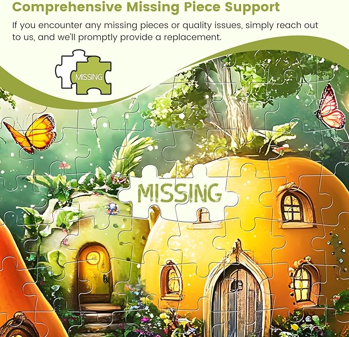 300 Piece Puzzles for Adults, Whimsical Fruit Houses Puzzles, Vibrant Garden Fantasy Art 300 Piece Jigsaw Puzzle, Ideal Home Decor Gift for Adults Kids Seniors, 20.5×15 in