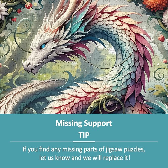 Dragon Puzzles for Adults 1000 Pieces, Round Mandala Jigsaw Puzzles 1000 Pieces, Impossible Difficult Hard Challenging Puzzles for Adults (26.5 * 26.5in)