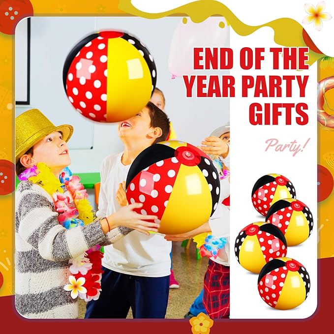 Leyndo 2 Pack Inflatable Beach Balls for Kid Party Favors for Birthday Summer Pool Novelty Water Beachball Game Toys for Boy Girl Gifts Class Party Decor (11.81")