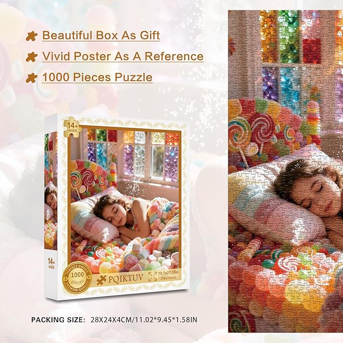 Puzzles for Adults 1000 Pieces Jigsaw Puzzles with Letters on Back Impossible Puzzle Homewall Decoration Gift for Valentine Friends Parents(27.56x19.7 Inch)