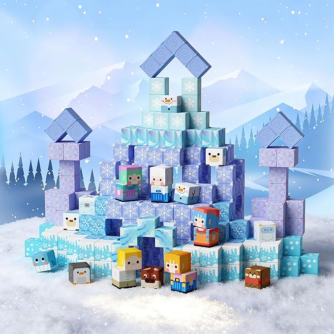 GobiDex 100PCS Magnetic Blocks Magnet Building Toys, Princess Castle Toys for Girls, Upgraded STEM Sensory Birthday Gift for Kids Age 3+ Years Old