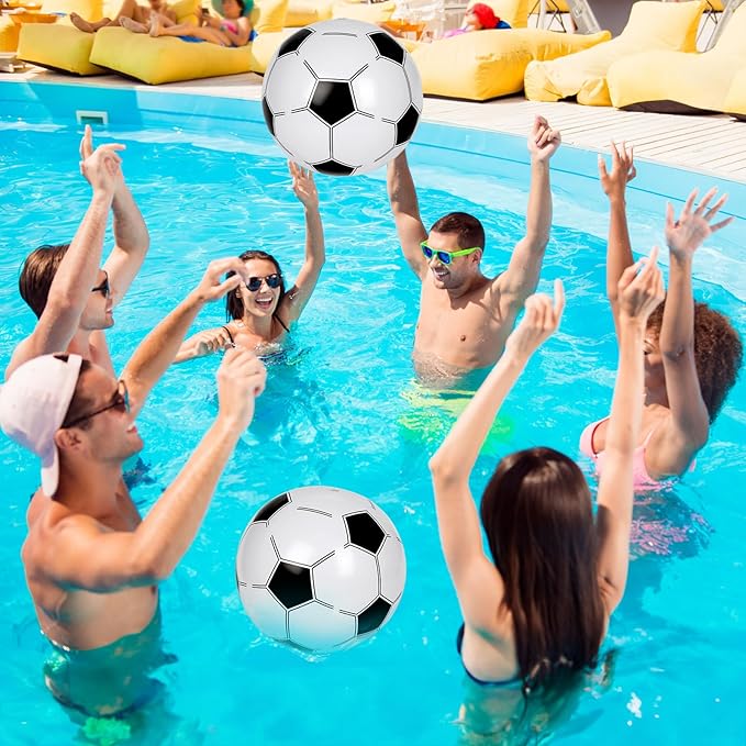 Mototo 50 Pack Inflatable Beach Balls 16 Inch Giant Blow up Inflatable Balls Bulk for Summer Swimming Pool Beach Game Goodie Bag Super Bowl Theme Sport Event Birthday Party Favor