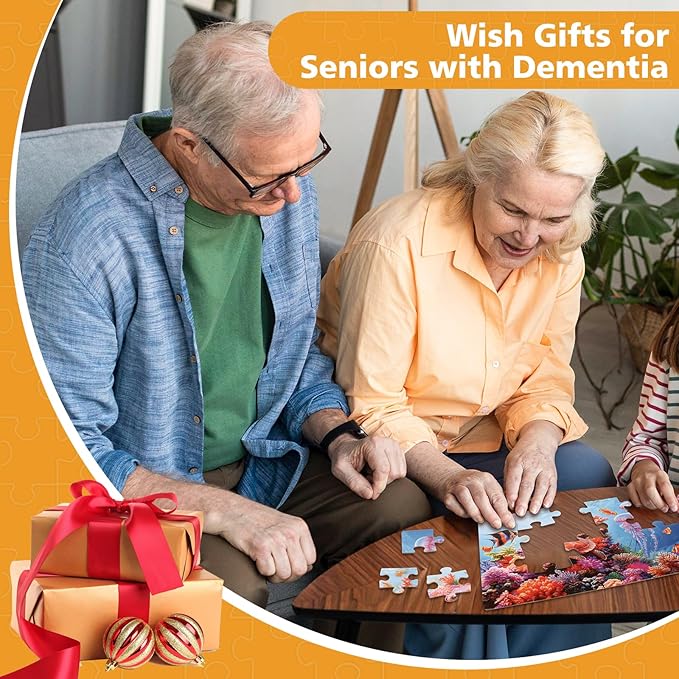 6 Pack 20 Piece Large Jigsaw Puzzles for Dementia Seniors,Alzheimer’s and Elderly Adults │ Easy Memory Games, Cognitive Activities and Gifts for Patients in Nursing Homes(Landscape)