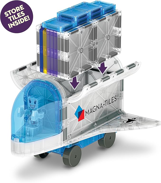 Magna-Tiles Space 32-Piece Magnetic Construction Set, The Original Magnetic Building Brand