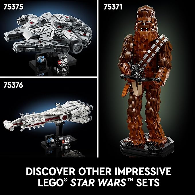 LEGO Star Wars Millennium Falcon A New Hope 25th Anniversary Collectable Model - DIY Building Sets for Adults, Men & Women, Ages 18+ - Comes with Display Stand - Star Wars Gift - 75375
