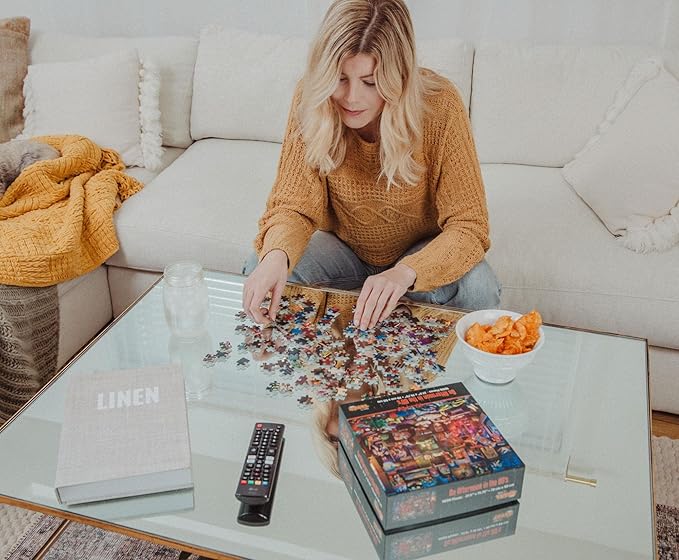 an Afternoon in The 80s Retro 1000-Piece Jigsaw Puzzle by Rachid Lotf | Brain Teaser Activity for Kids and Adults | 28 x 20 Inches