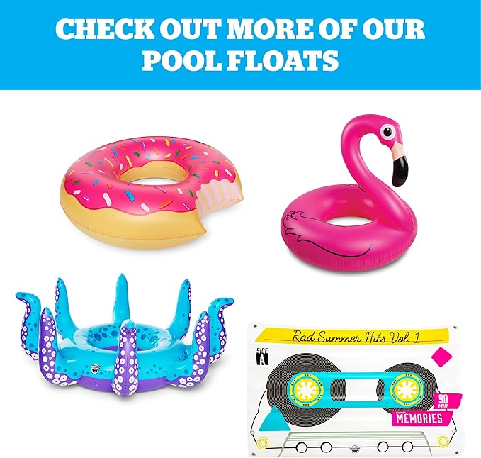 Giant Shark Inflatable Pool Float, Large Novelty Lounge Raft, Blow Up Float for Pool Parties, Outdoor Summer Water Toy for Adults